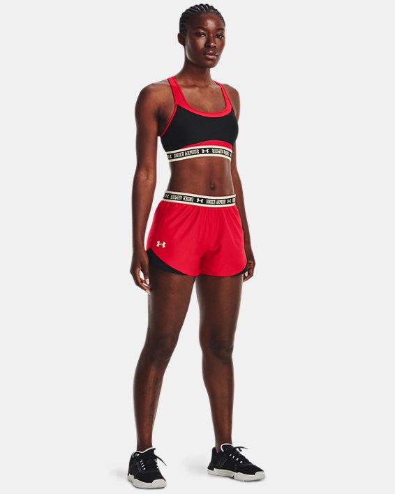 Women's UA Play Up 3.0 Shorts, Red, pdpMainDesktop image number 2